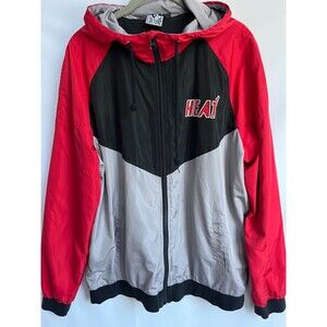 Miami Heat Court Culture Windbreaker Hooded Jacket Sze L RARE Basketball NBA